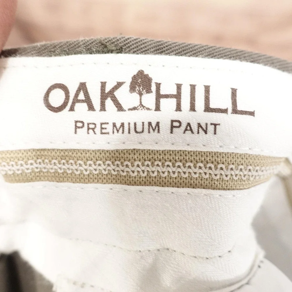 Oak Hill Chino Pants Mens 44x30 Big & Tall Relaxed Fit Pleated